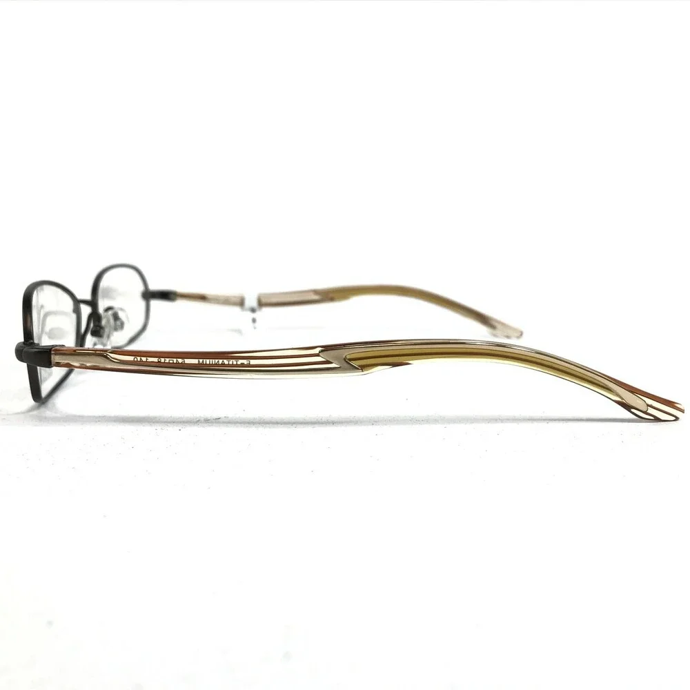BCPC Eyeglasses Frames BP-180 COL.26 Brown Yellow Orange Round Oval 54-18-140